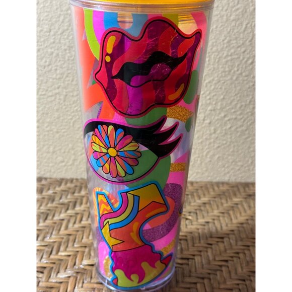 Starbucks Venti Tim Singleton Tumbler With Orange Lid And Straw 24 OZ - Picture 3 of 9